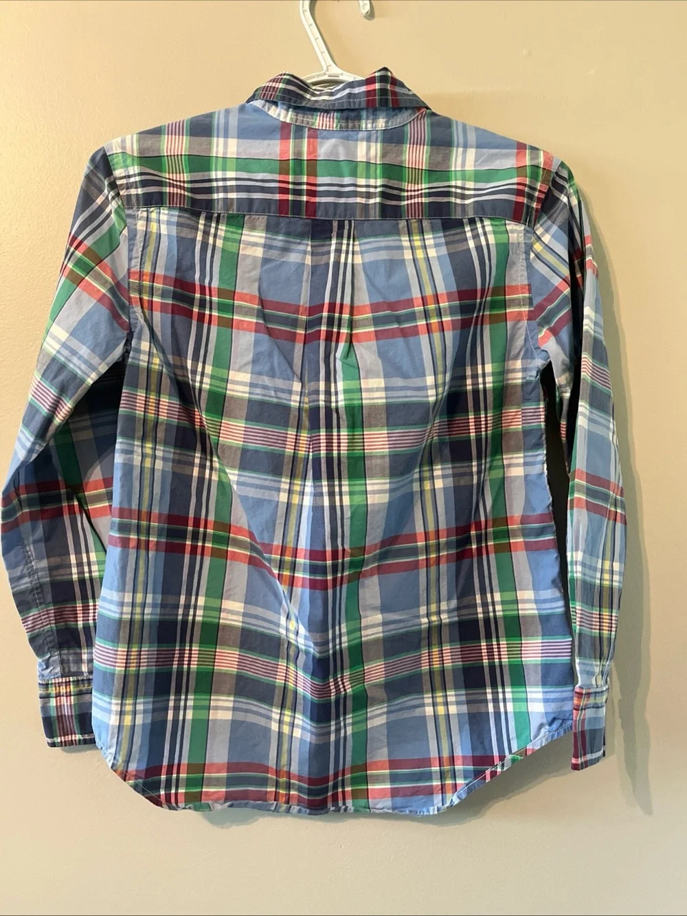 Polo Ralph Lauren Boy's Size Med 10/12 Button Down Shirt Plaid Cotton Pony